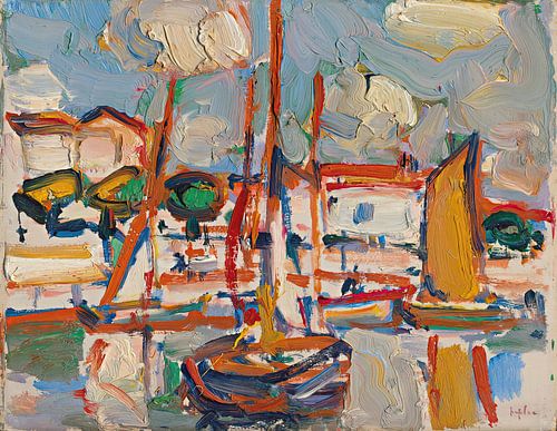 Samuel John Peploe - Boten in de haven (ca. 1910-12)