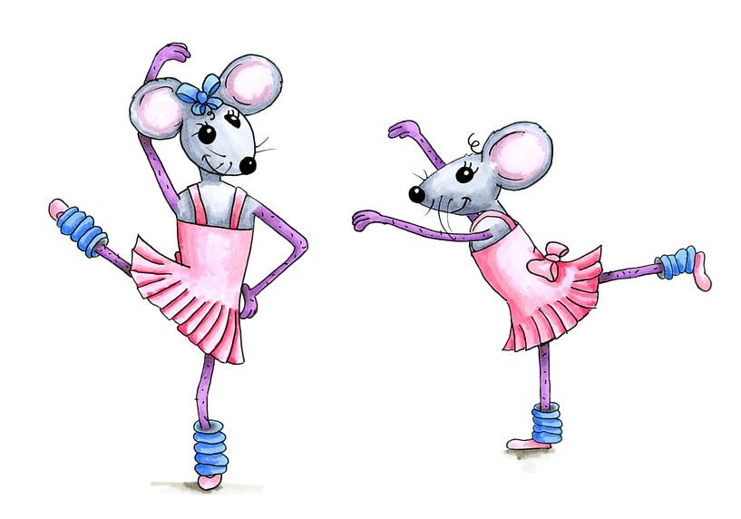 Kleine Mäuse im Ballett von Ivonne Wierink