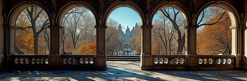 Uitzicht op het kasteelpark van fernlichtsicht