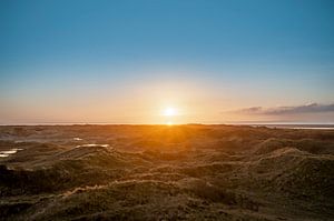 Schiermonnikoog panoramic sunset view in the dunes by Sjoerd van der Wal Photography