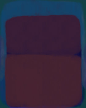 Art abstrait moderne en bleu, violet et rouge