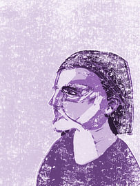 Porträt in Violett von Kirsten Benschop-Pater