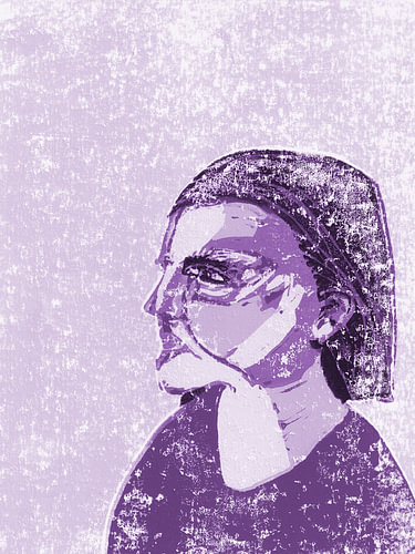 Portret in paars
