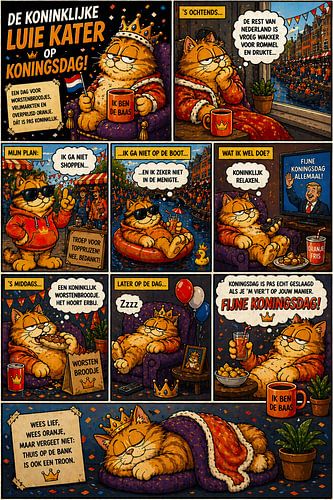 The Royal Lazy Tomcat – King’s Day Edition by Moonheart Artworks