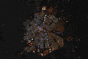 Kaart van Apeldoorn abstract van Maps Are Art