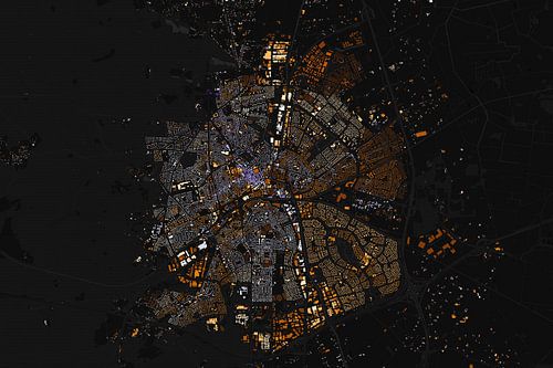 Kaart van Apeldoorn abstract