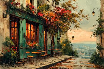 Café mit Stadtbild Nr. 2