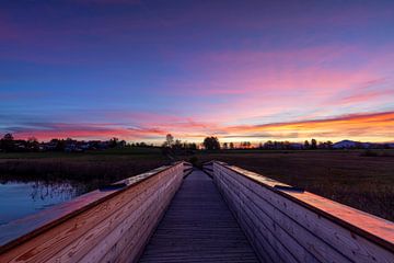 Adembenemende zonsopgang in Uffing van Teresa Bauer
