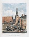 Carel Christiaan Antony Last, Brugstraat und Der Aa-kerk in Groningen, nach 1857 - 1869 von Atelier Liesjes Miniaturansicht