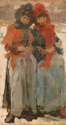 Two girls in the snow, Isaac Israels