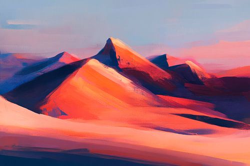 Berglandschap zonsondergang
