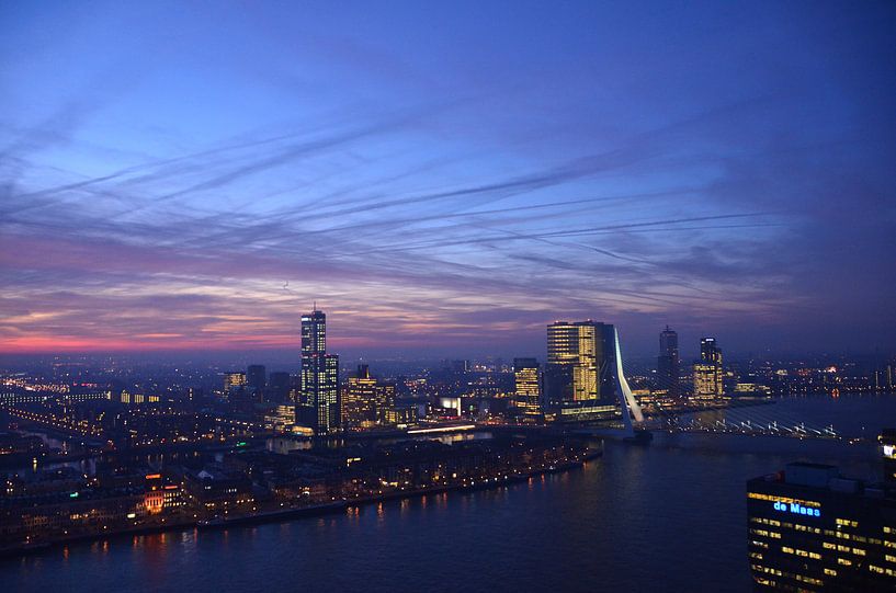 Rotterdam on the Maas in the early morning by Marcel van Duinen