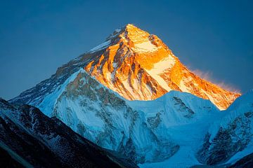 Himalaya toppen in het zonlicht van Poster Art Shop