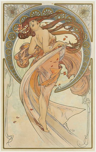 Die Künste 2, Alphonse Mucha von Meisterhafte Meister