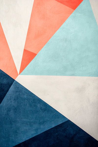 Jeu de couleurs géométriques dans des tons doux par Poster Art Shop