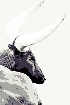 une vache Ankole mixed media sur Werner Lehmann