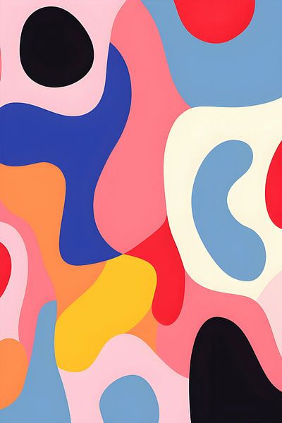 Colourful Abstract Spots by But First Framing