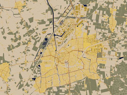 Carte de Roosendaal dans le style de Gustav Klimt