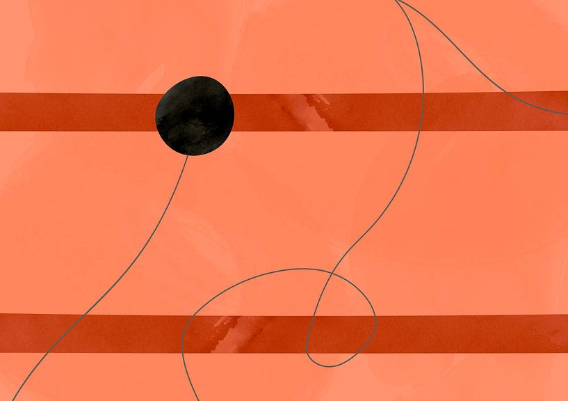 Scandinavian Mid Century Minimalism Abstract by Mad Dog Art