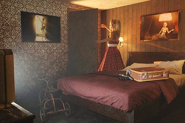A strange motel room