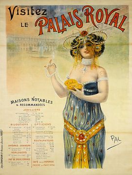 Jean de Paleologue - Visitez Le Palais Royal (1890-1900) van Peter Balan