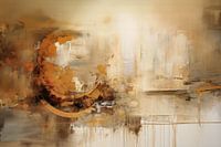 Abstract, schilderij, aardetinten