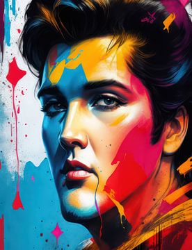 Elvis Presley als abstraktes Kunstwerk von Brian Morgan
