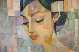 Kubistische Frau von Poster Art Shop