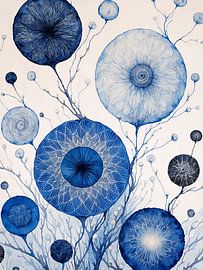 Méditation estivale sur les fleurs, en bleu
