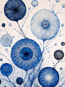Sommer Blumen Meditation in Blau