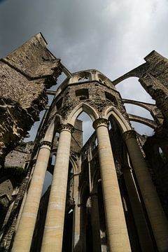 Schöne verfallene Abtei von Hambye, Normandie, Frankreich