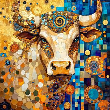 Prachtige stier naar Klimt van ARTemberaubend