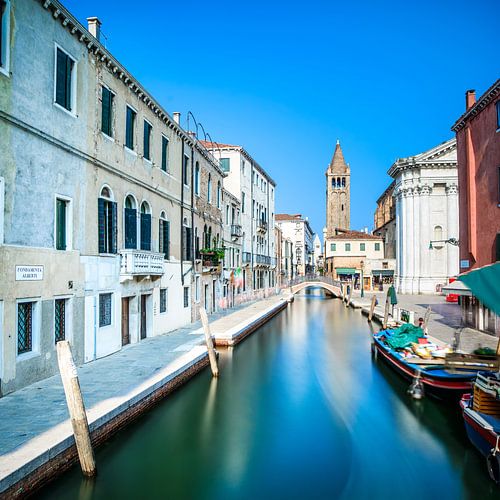 San Barnaba stadsgezicht in Venetië, Italië
