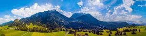 Panoramische Luftaufnahme vom Tegelberg