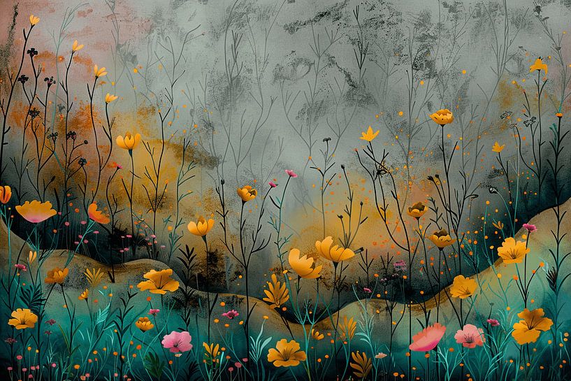 Vibrating Petals in Sand by Karina Brouwer