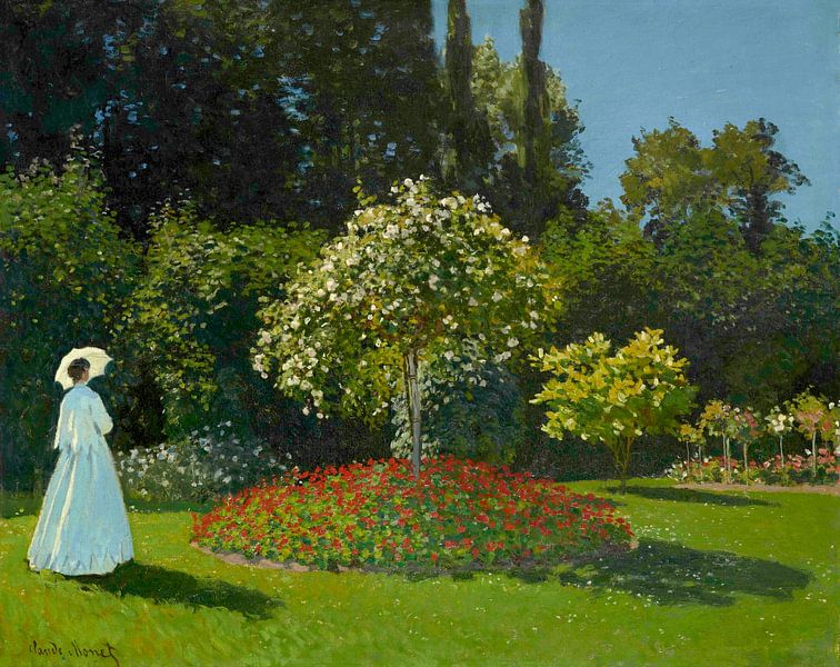 Frau im Garten, Sainte-Adresse, Claude Monet von Meisterhafte Meister