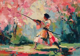 Dynamic archer in the spring garden by Niklas Maximilian