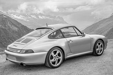 Porsche 911 sportwagen in de Alpen van Sjoerd van der Wal Fotografie