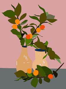 Nature morte avec deux vases sur Merel Anna Maria