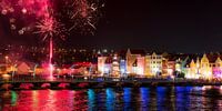 Curacao, Handelskade with fireworks by Keesnan Dogger Fotografie thumbnail