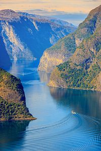 Aurlandsfjord, Noorwegen van Henk Meijer Photography