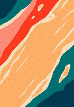 Aziatische Stream van Fadil Roze