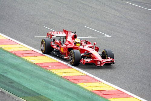 Ferrari F1 F2008 op circuit Spa Francorchamps