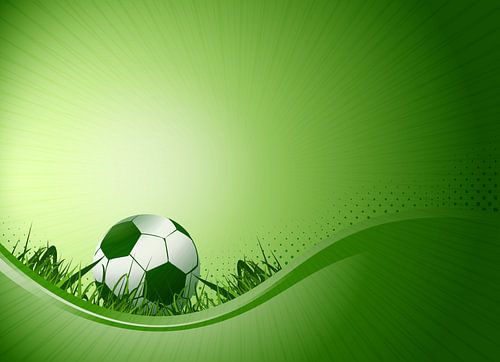 Voetbal op glooiend veld