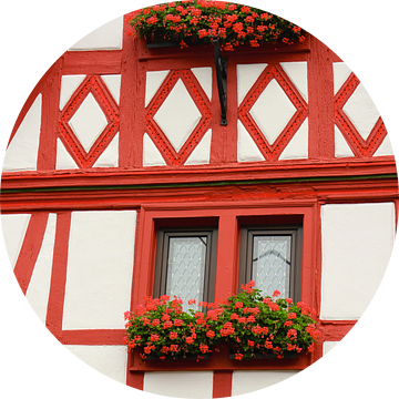 Half-timbered House in Ediger-Eller, Moselle, Germany van Gisela Scheffbuch