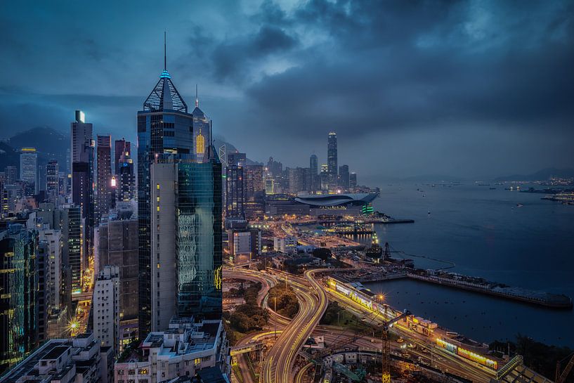 Hong Kong Skyline van Mario Calma