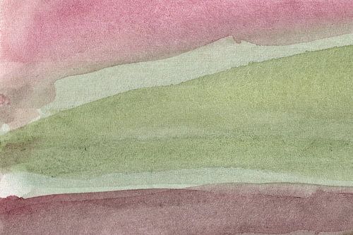 Zacht minimalistisch landschapschilderij