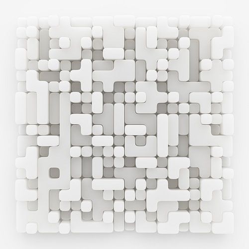 Graues abstraktes Relief, 3D-Rendering