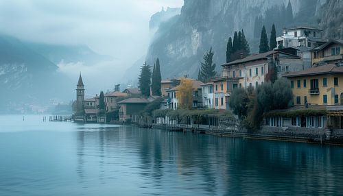 Lake Garda in the mist