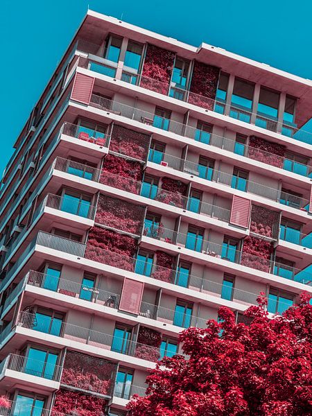 Architektur trifft Farbe – Erfurt modern von Mixed media vector arts